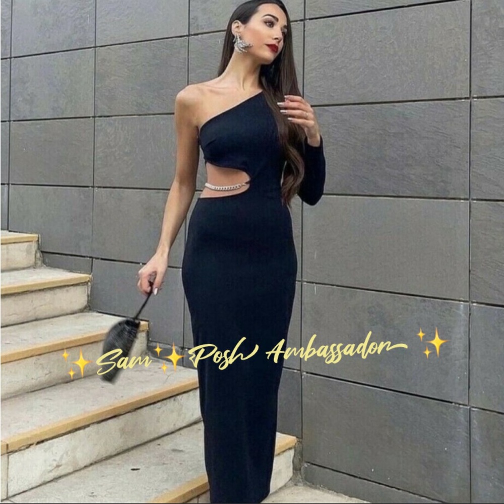 ZARA ASYMMETRIC CHAIN DRESS